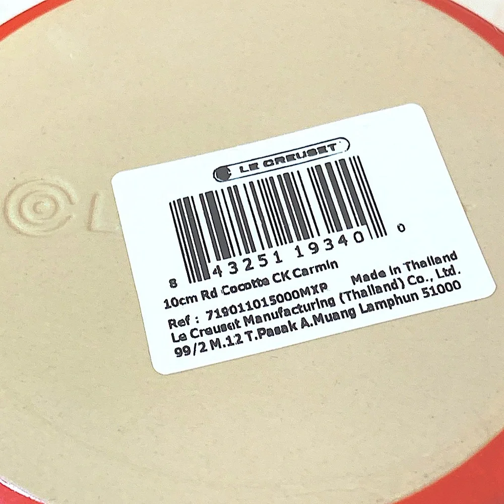 LE CREUSET POTERIE MINI COCOTTE with LID RED STONEWARE
